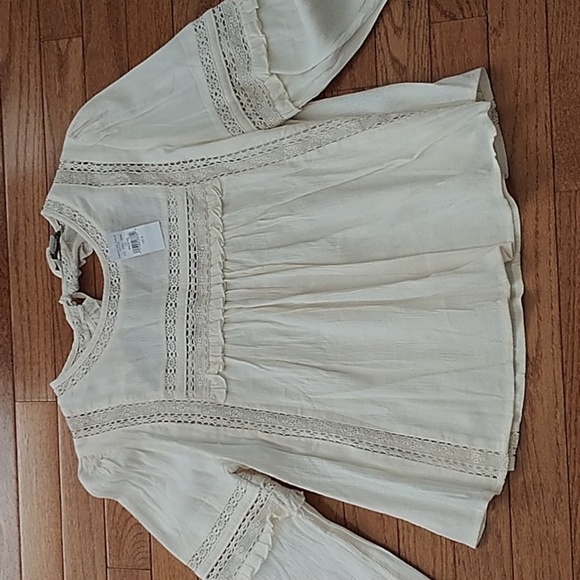 American Eagle Outfitters Bohemian Embroidered Top Blouse S - Picture 11 of 13